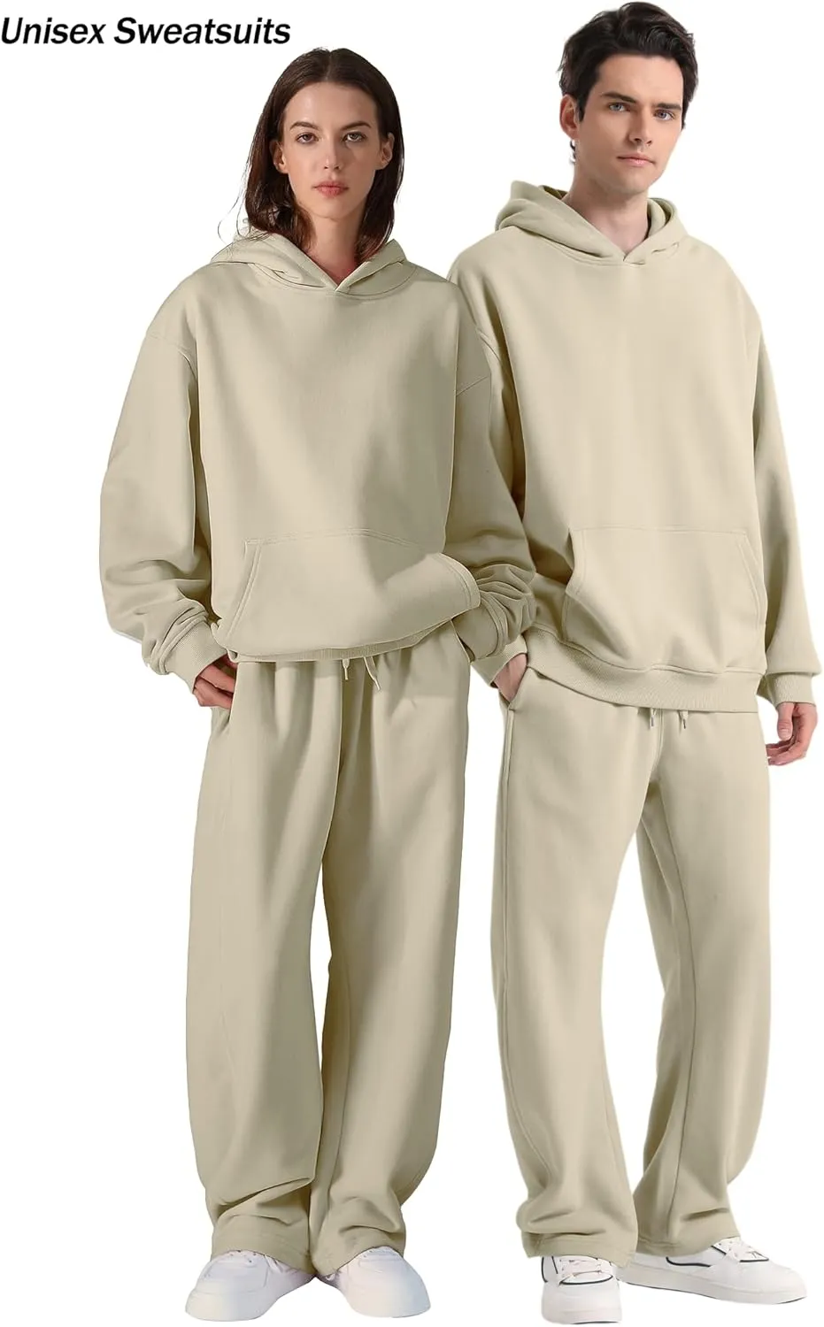 FAIABLE Women's Sweatpants Wide Leg - Super Soft Sweat Pants Fleece Baggy Joggers with Pockets, Drawstring & Relaxed Fit