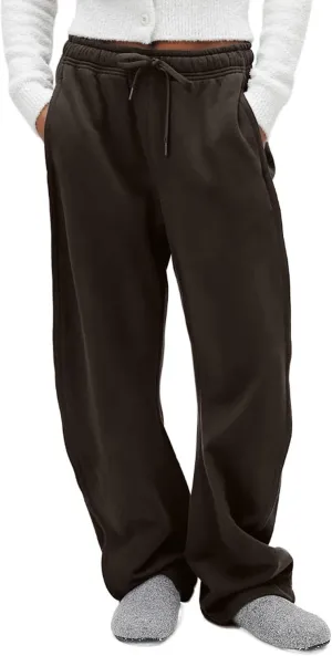 FAIABLE Women's Sweatpants Wide Leg - Super Soft Sweat Pants Fleece Baggy Joggers with Pockets, Drawstring & Relaxed Fit