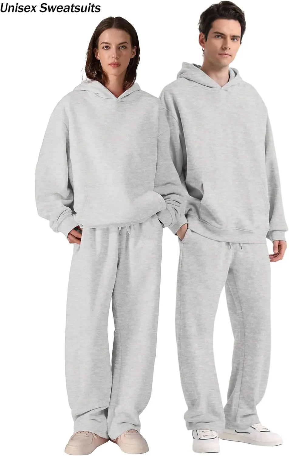 FAIABLE Women's Sweatpants Wide Leg - Super Soft Sweat Pants Fleece Baggy Joggers with Pockets, Drawstring & Relaxed Fit