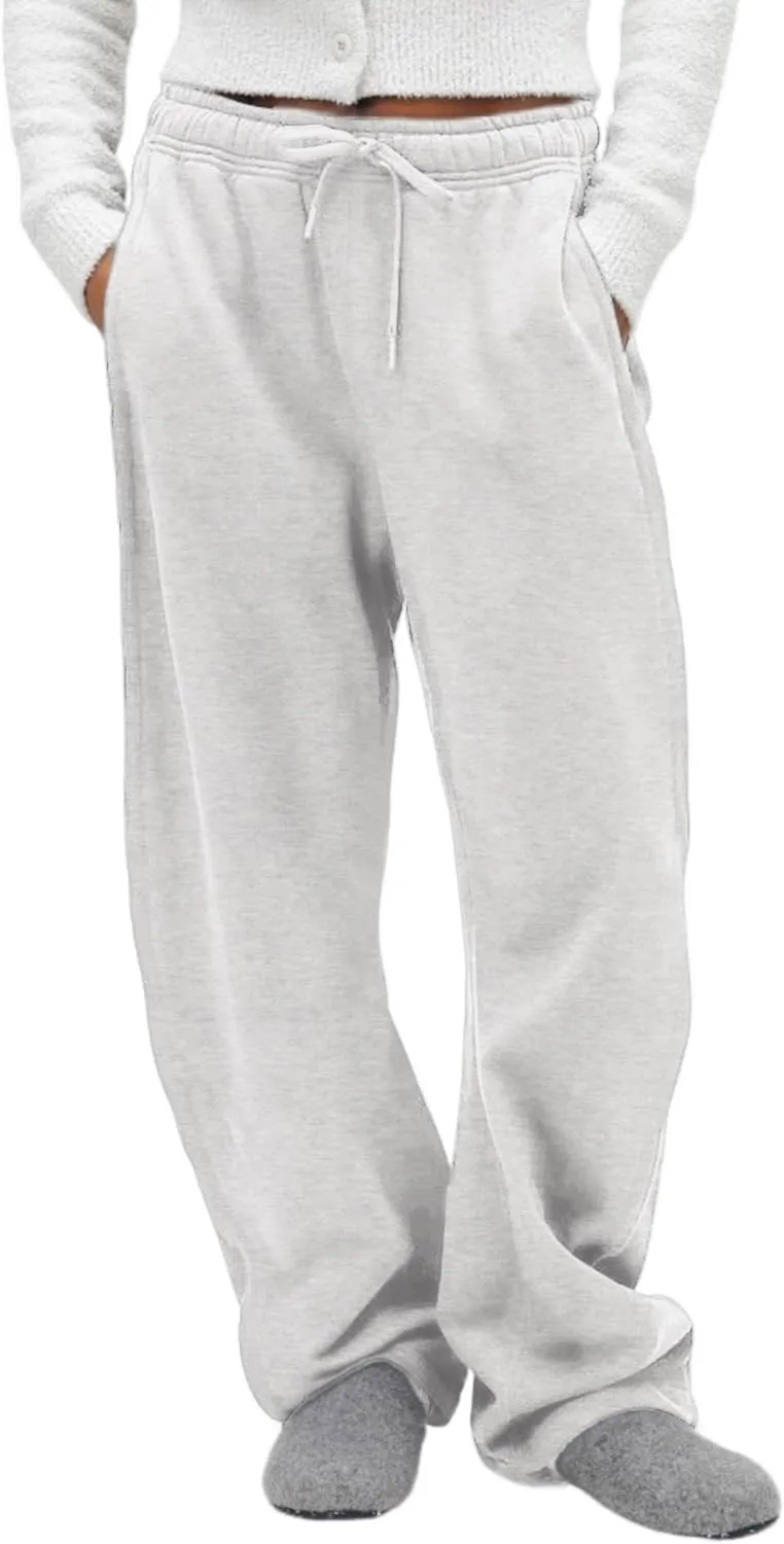 FAIABLE Women's Sweatpants Wide Leg - Super Soft Sweat Pants Fleece Baggy Joggers with Pockets, Drawstring & Relaxed Fit