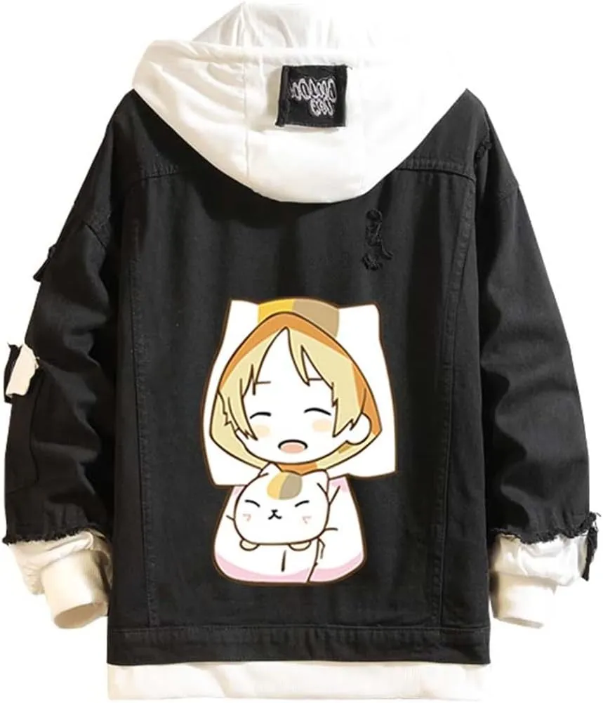 Fairytail Jeans Jacket Anime Lucy Heartfilia Cosplay Denim Jacket Hoodie Long Sleeves Novelty Coat for Unisex