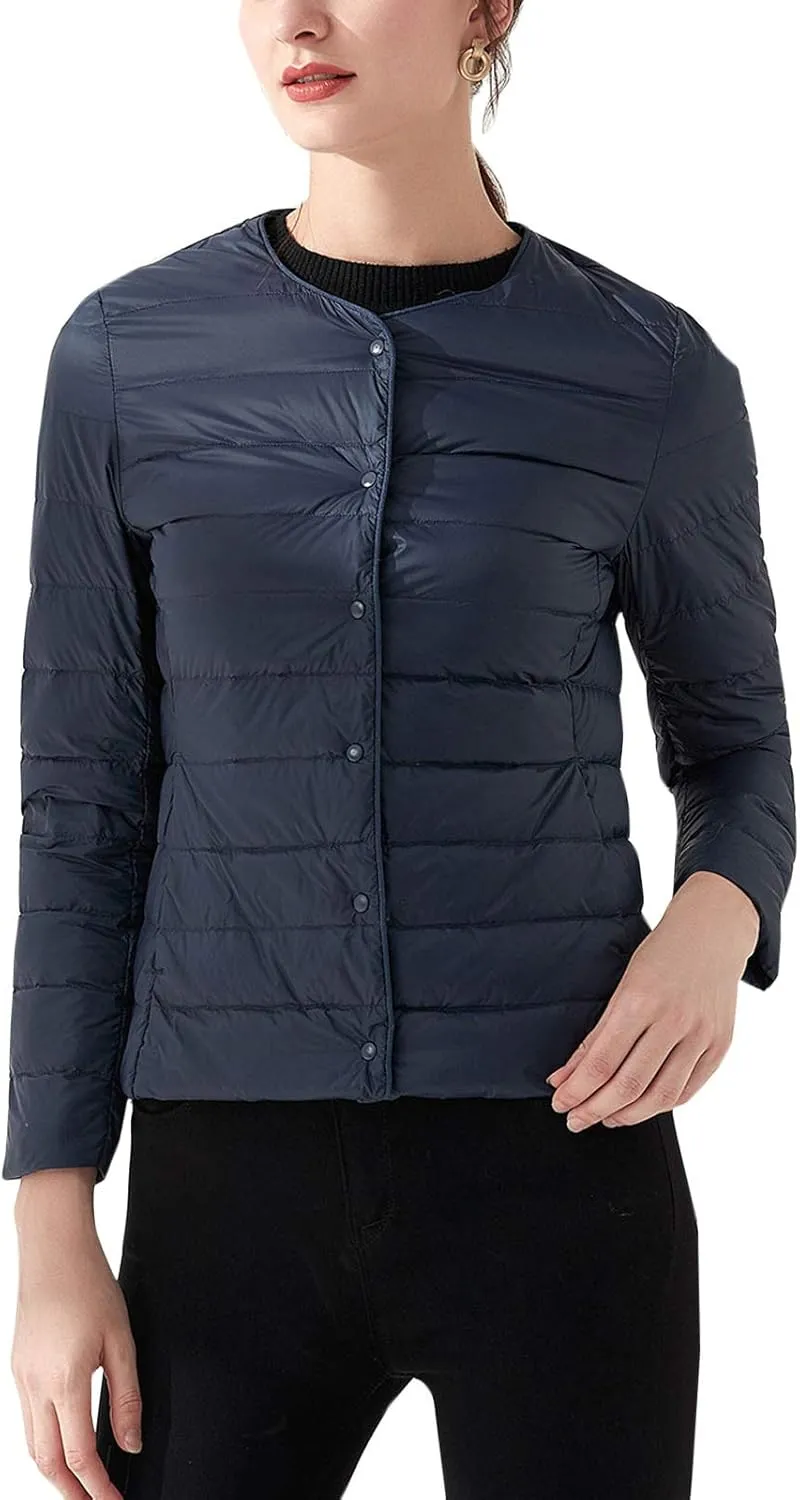 Flygo Women's Ultra Light Packable Down Jacket Puffer Coat