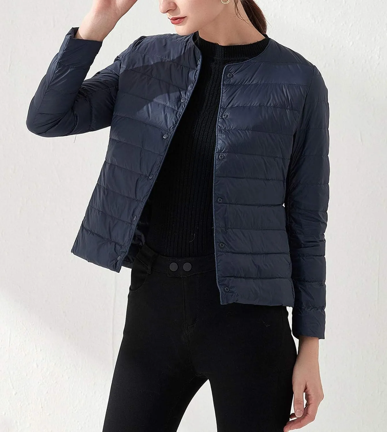 Flygo Women's Ultra Light Packable Down Jacket Puffer Coat