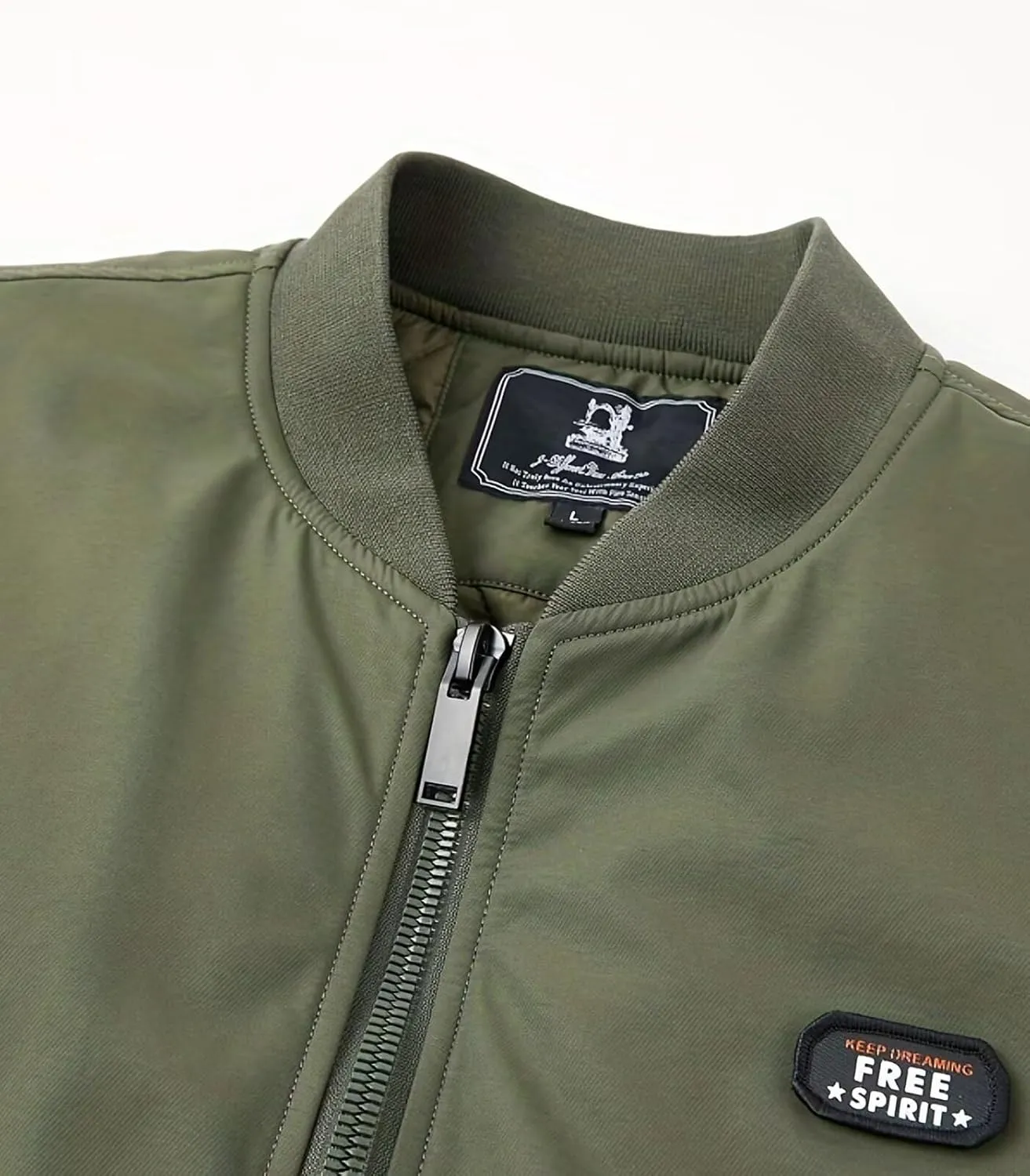FTIMILD Military Bomber Jacket for Men Casual Windbreaker Jacket Mens Spring and Fall Jacket with Pockets and US Armband