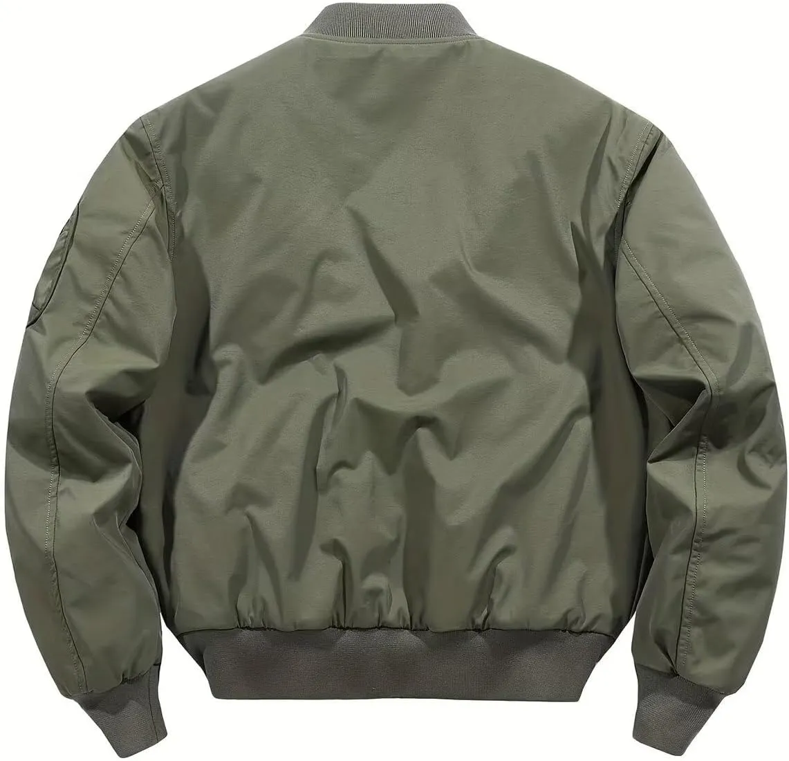 FTIMILD Military Bomber Jacket for Men Casual Windbreaker Jacket Mens Spring and Fall Jacket with Pockets and US Armband