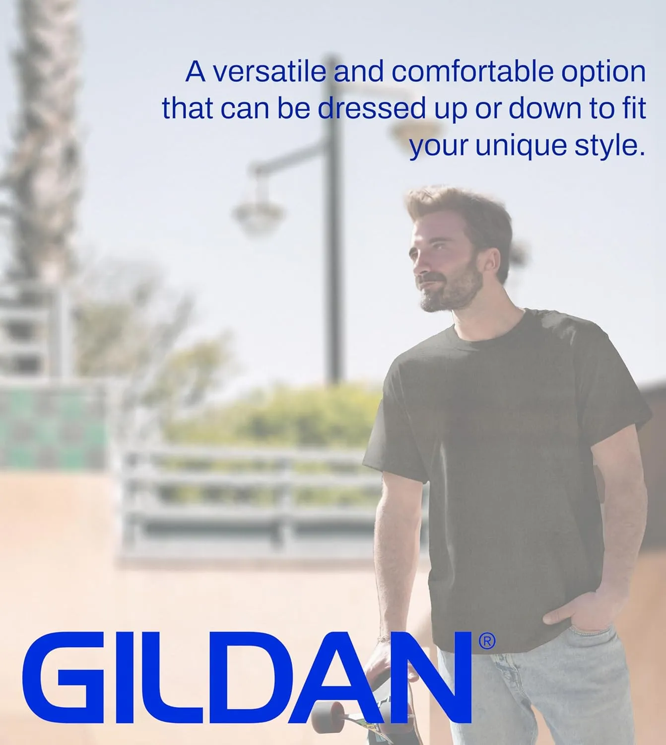 Gildan 5300 Pocket T-Shirts for Men, Bulk Undershirts for Men Multipack - Heavy Cotton Crewneck Pocket Tee Shirts