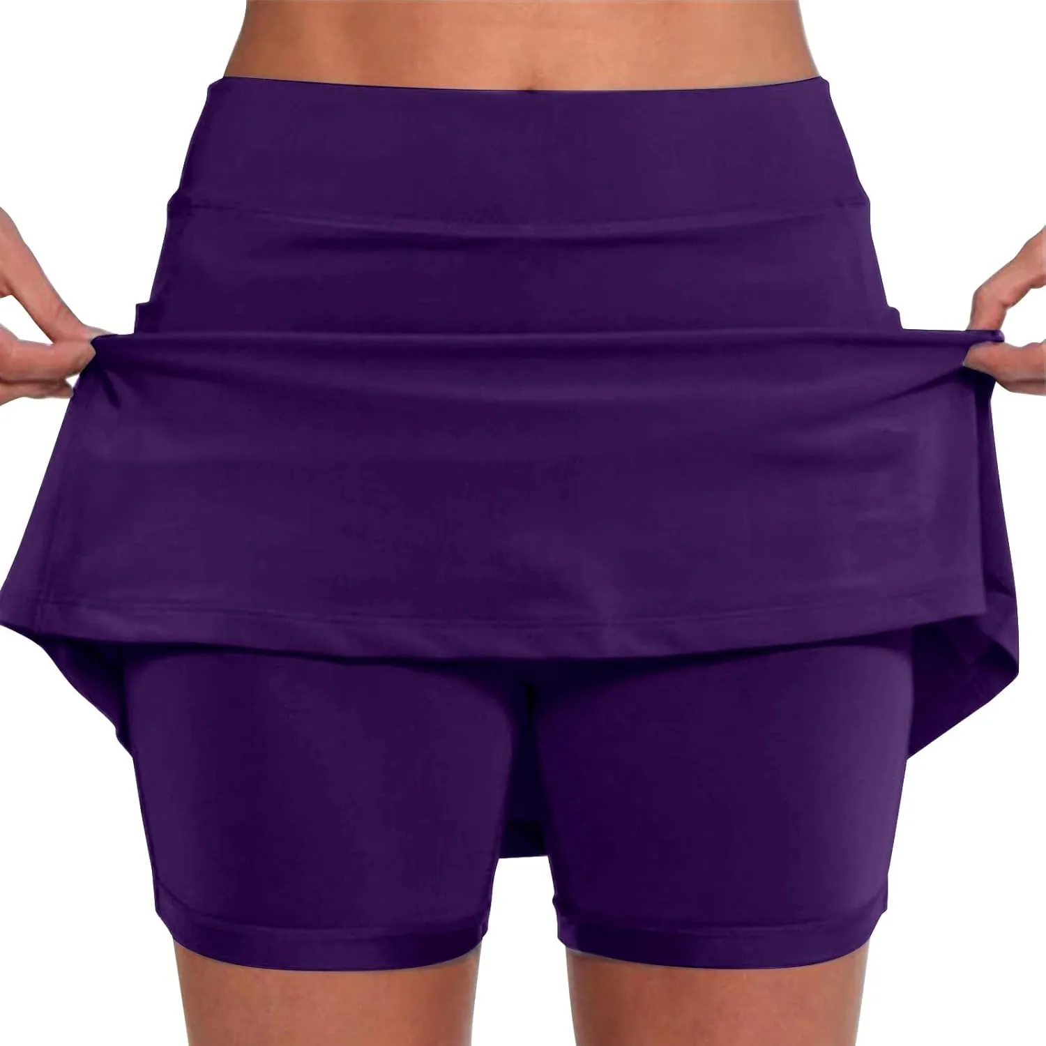 Golf Skirts for Women high Waisted Tennis Skirt with Pockets for Balls Womens Athletic Shorts Longer