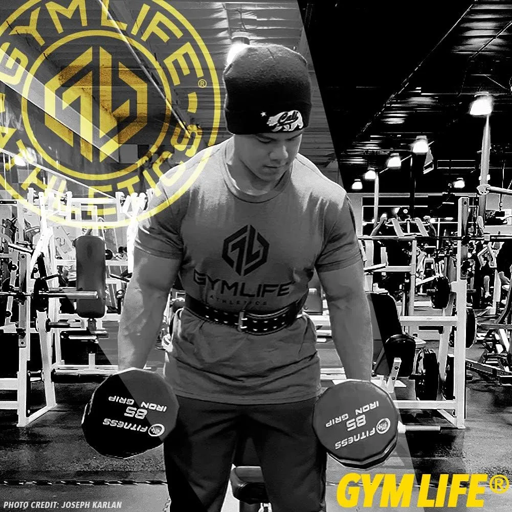 Gym Life Men's Power Up Athletic Performance Short Sleeve Workout T-Shirt, Black