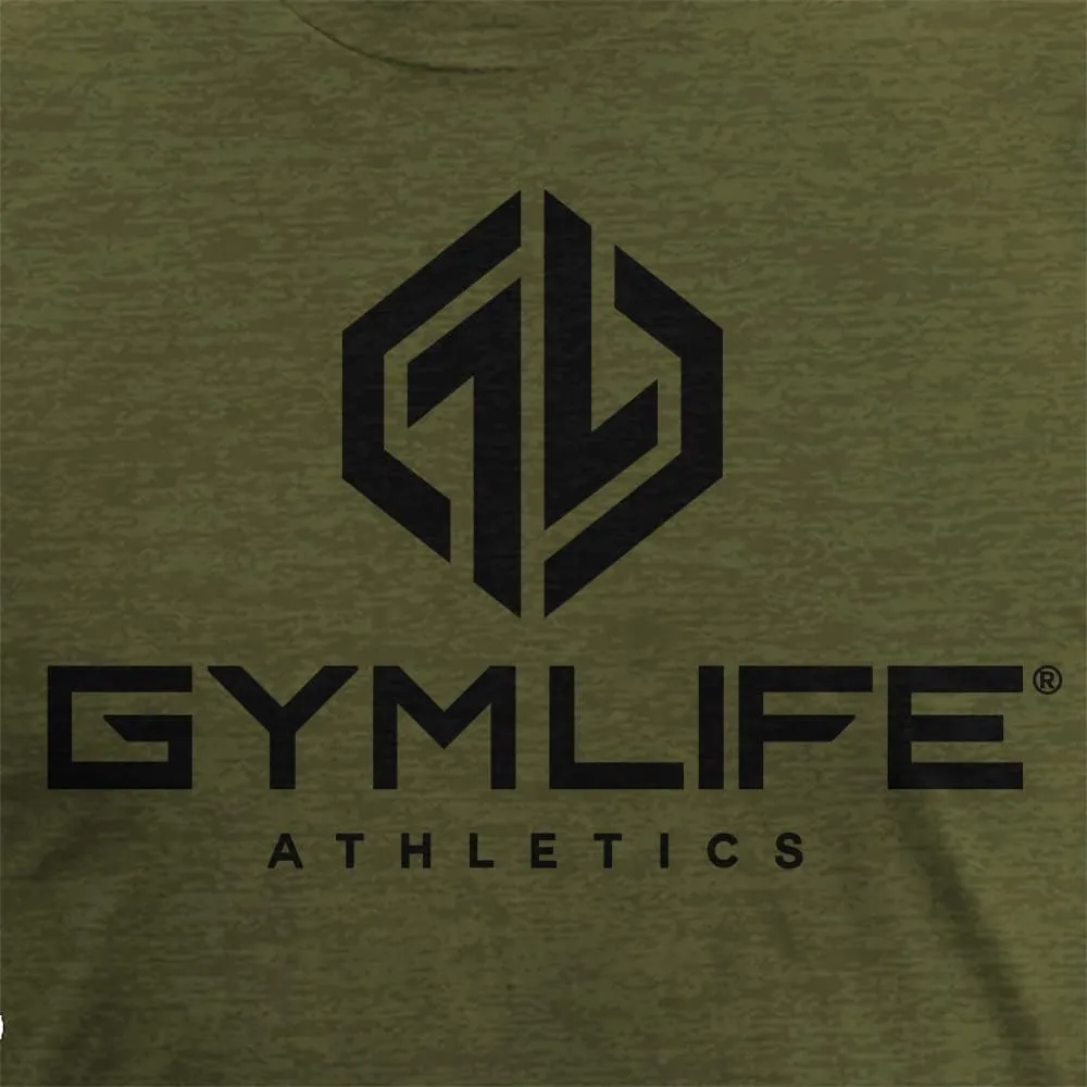 Gym Life Men's Power Up Athletic Performance Short Sleeve Workout T-Shirt, Black