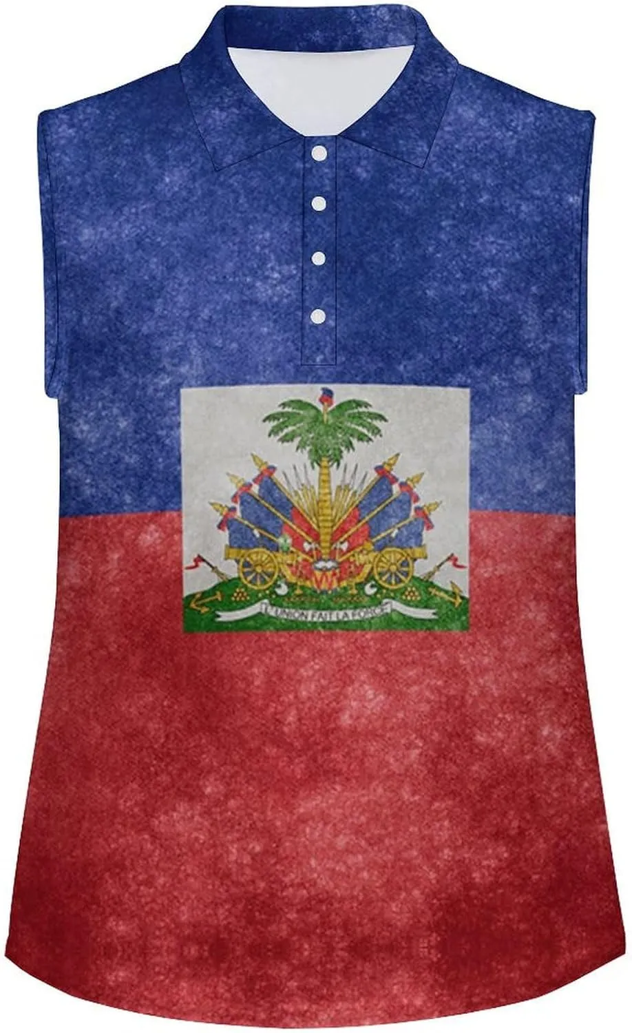 Haiti Flag T Shirts Golf Tank Top Woman Tennis Shirt Quick Dry Sleeveless Breathable Tee Moisture Wicking Sport Vest