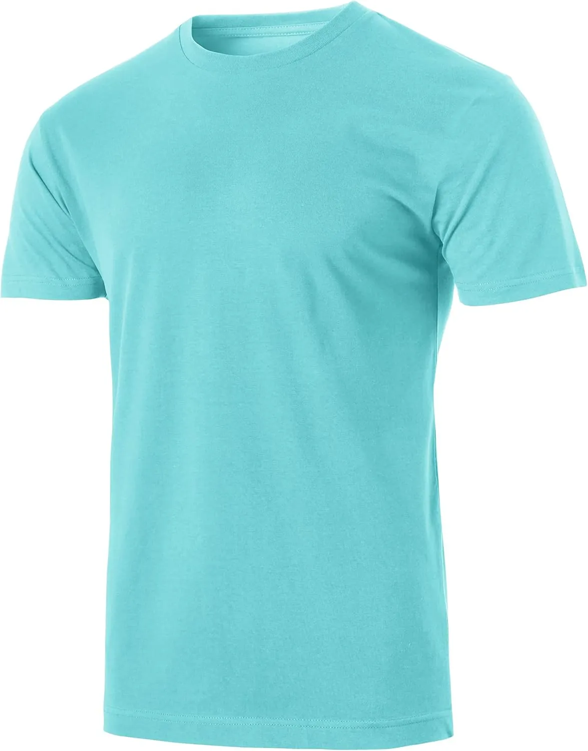 Hat and Beyond Men's Natural High Grade Organic Cotton Crew Neck Short Sleeve Tee Shirt