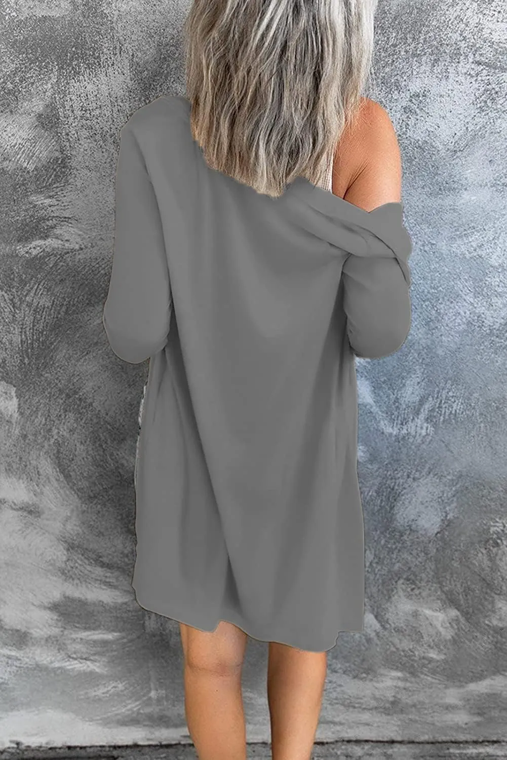 Hount Women's Lightweight Open Front Cardigans Button Down Long Sleeve Cardigan Outwear