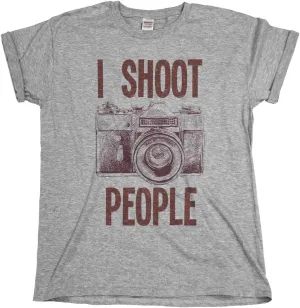 I Shoot People - Mens or Womens Funny Photography Novelty Organic Cotton T-Shirt