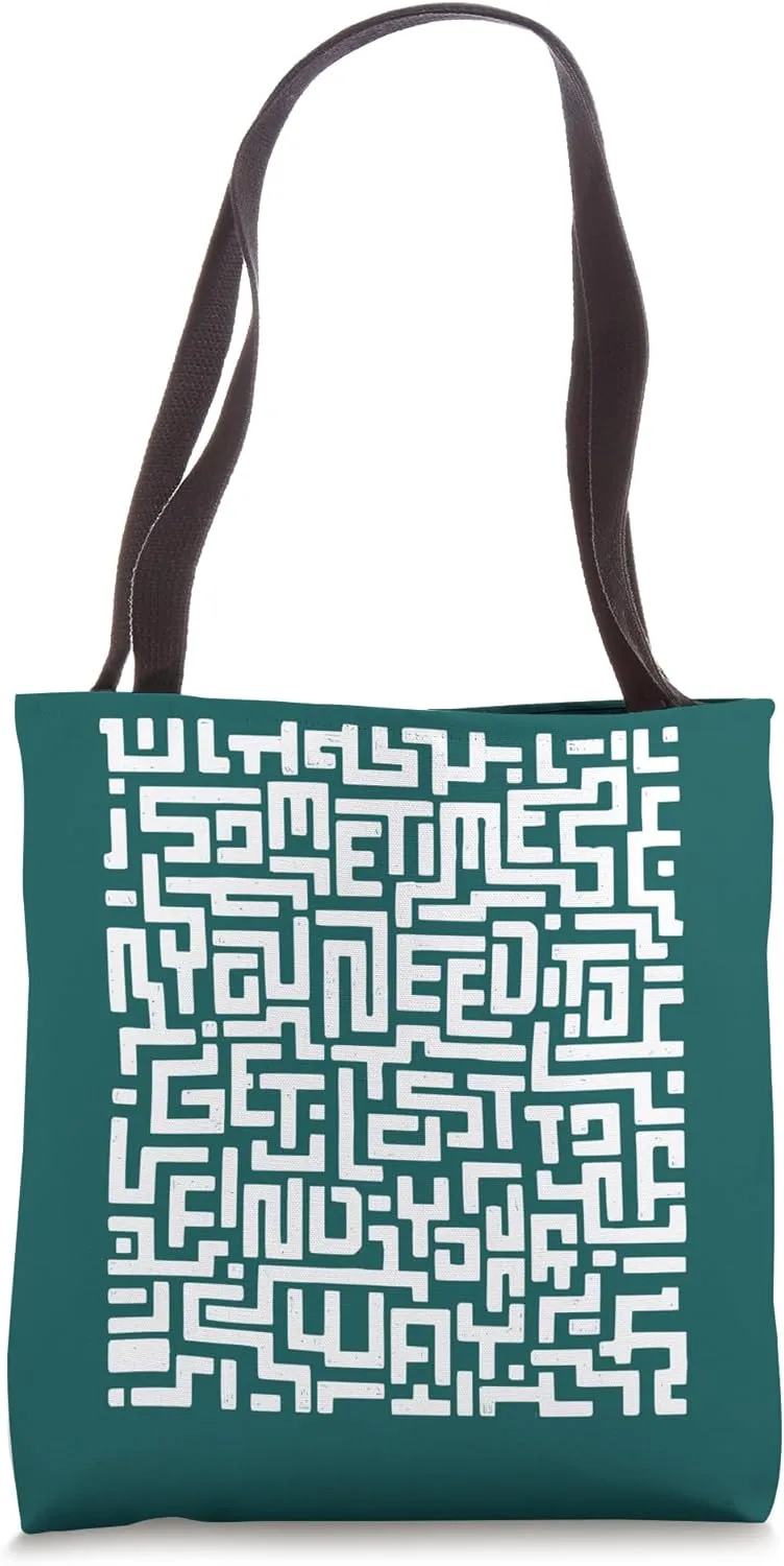 Inspirational Maze Motivational Labyrinth Optical Illusion Tote Bag
