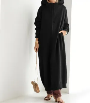 Jackets for Women Fall Zip Up Hoodie Sweatshirt Oversized Casual Long Jacket Tunic Fleece Coat Outwear with Pocket