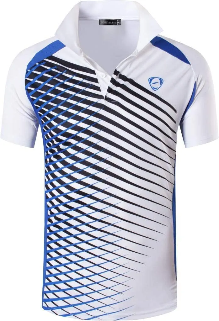 jeansian Men's 3 Packs Ourdoor Sport Quick Dry Polo T-Shirt Tee Tshirt Golf Tennis Bowling Fit LSL195