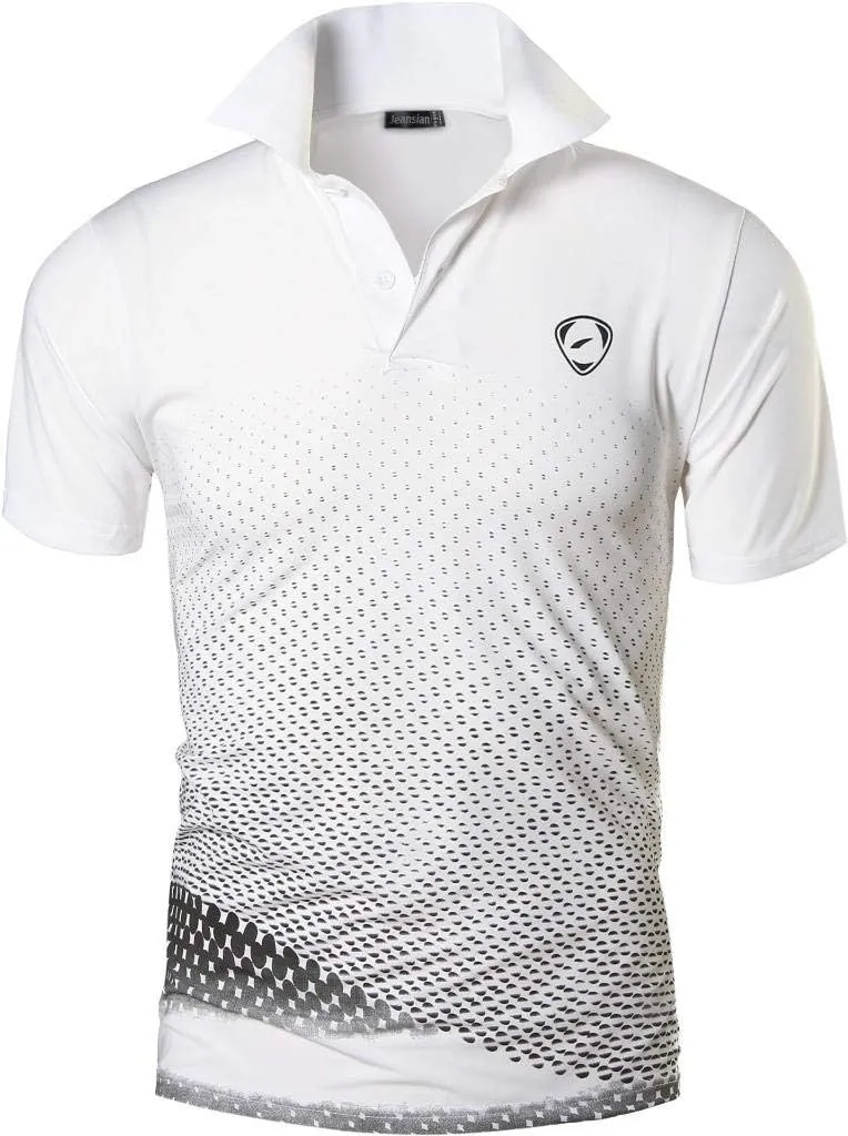 jeansian Men's 3 Packs Ourdoor Sport Quick Dry Polo T-Shirt Tee Tshirt Golf Tennis Bowling Fit LSL195