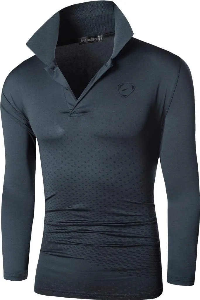 jeansian Men's Outdoor Sport Quick Dry Fit Polo T-Shirts Tee Shirt Tshirt Tops Golf Tennis Bowling LA287