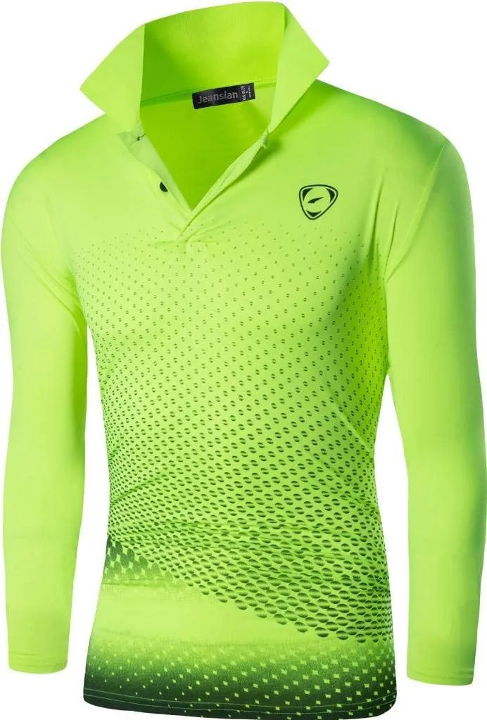 jeansian Men's Outdoor Sport Quick Dry Fit Polo T-Shirts Tee Shirt Tshirt Tops Golf Tennis Bowling LA287