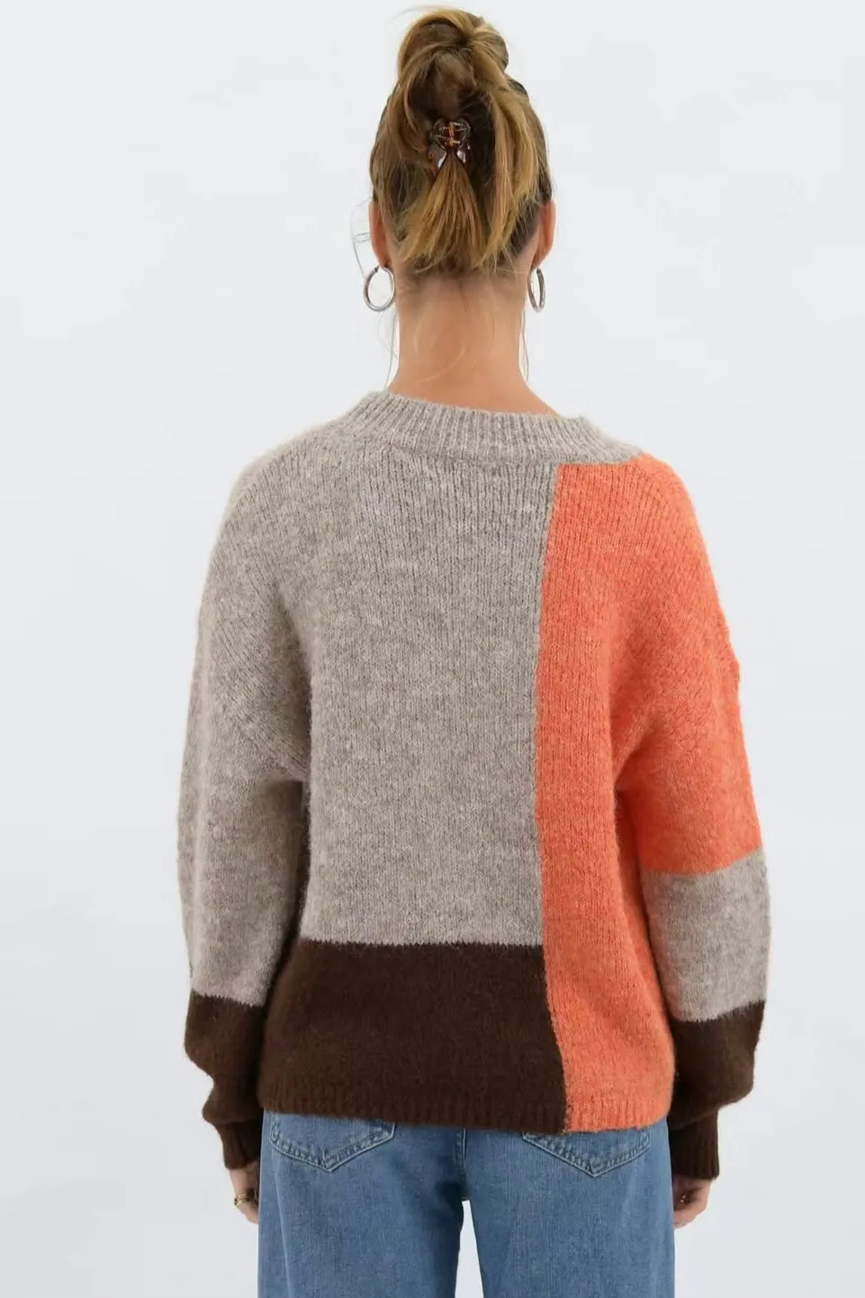 Jimena Wool Blend Knit Jumper Orange Multi