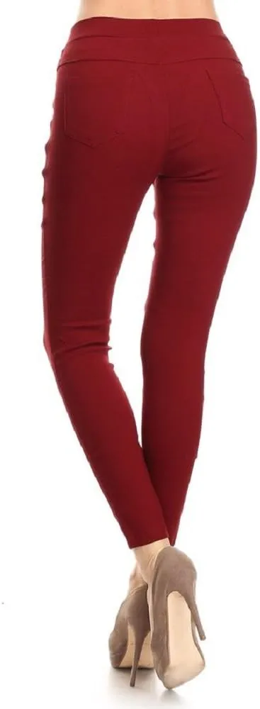 Jvini Women's Pull-On Ripped Distressed Stretch Legging Pants Denim Jean Reg-Plus Size