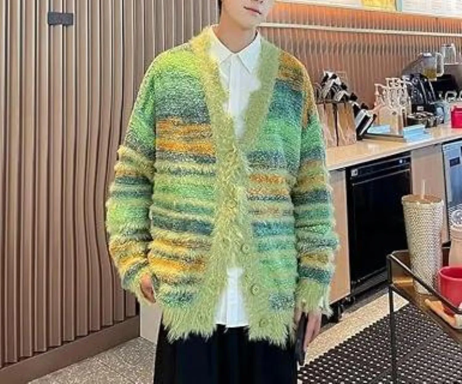 Knitted Sweaters Striped Cardigan V-Neck Button Down Long Sleeve Cardigan Y2K Fall Sweater Outwear Cardigan Unisex