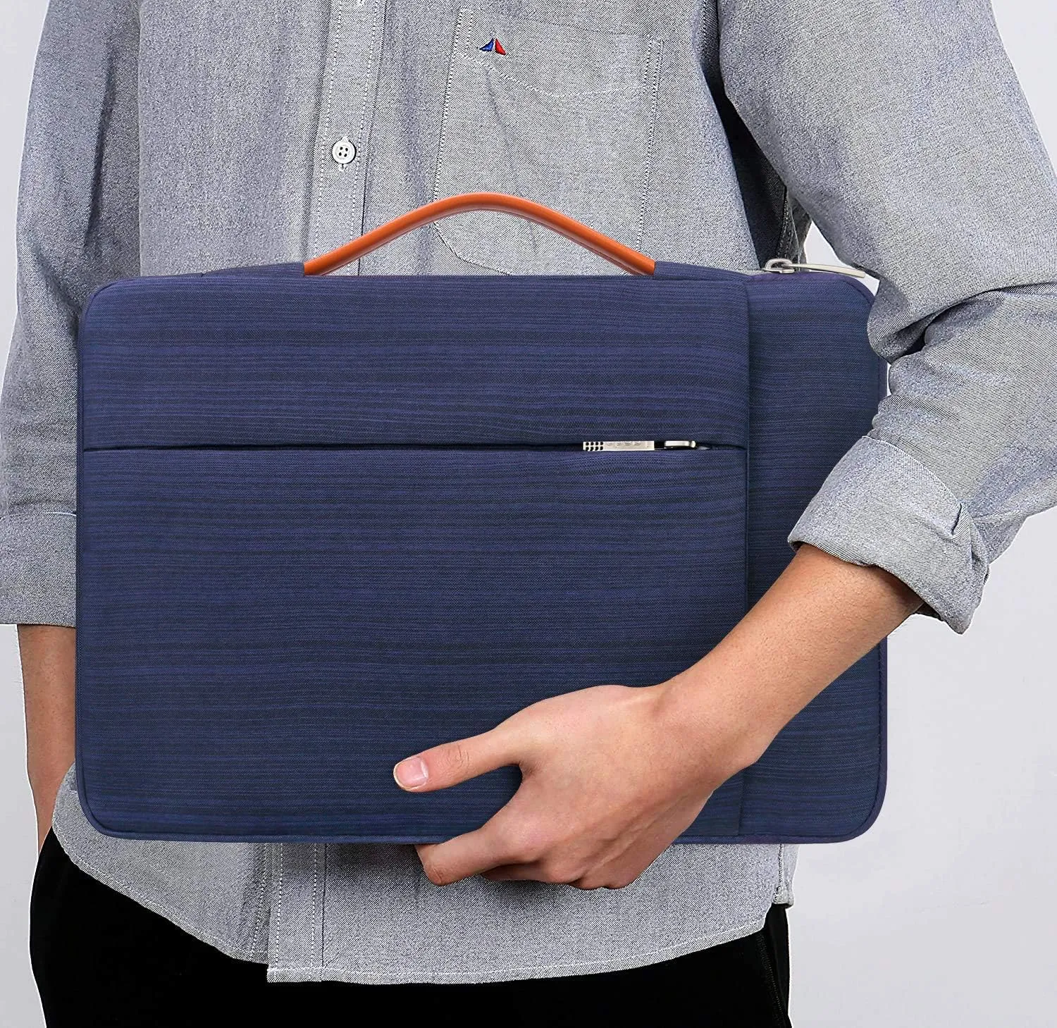 Lacdo 360 Protective 14 Inch Laptop Sleeve Case for HP Lenovo Dell ASUS Acer Chromebook 14 / HP Stream 14 / Dell Inspiron 14 / Lenovo IdeaPad 14 / Acer Spin 3 /ASUS ZenBook 14 Computer Bag, Blue