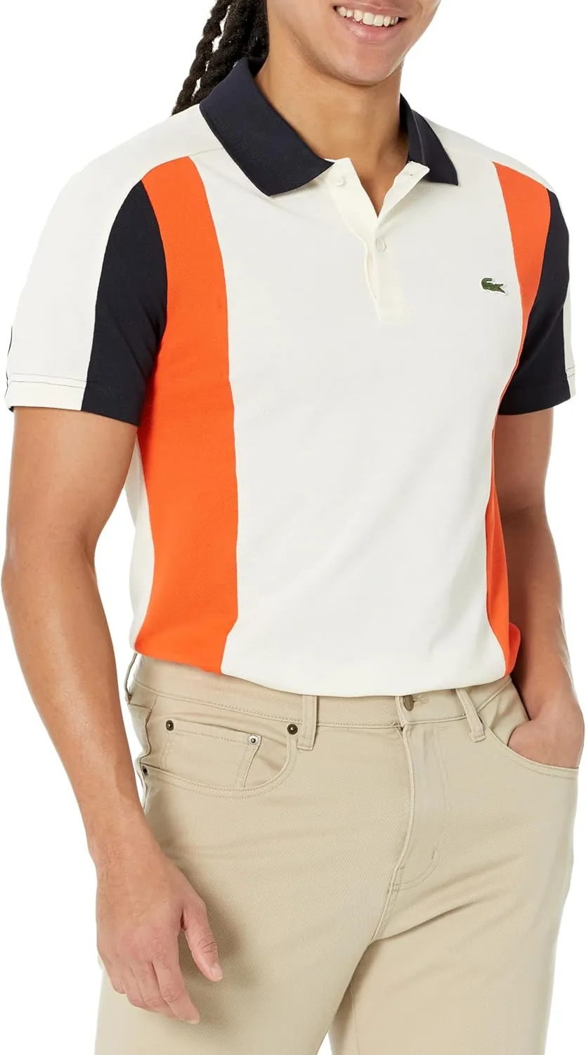 Lacoste Men's Short Sleeve Tri-Color Polo Shirt