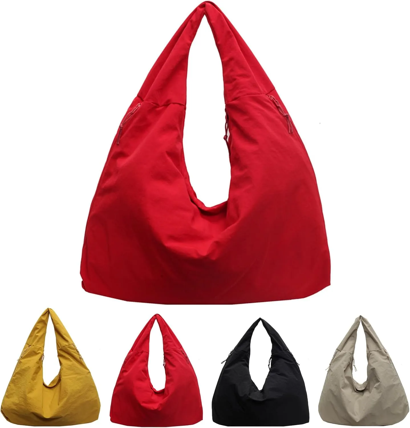 Large Capacity Tote Bags for Women, Women's Solid Color Textured Draped Tote Bag, Crossbody Hobo Bags Handbags Shoulder Bags