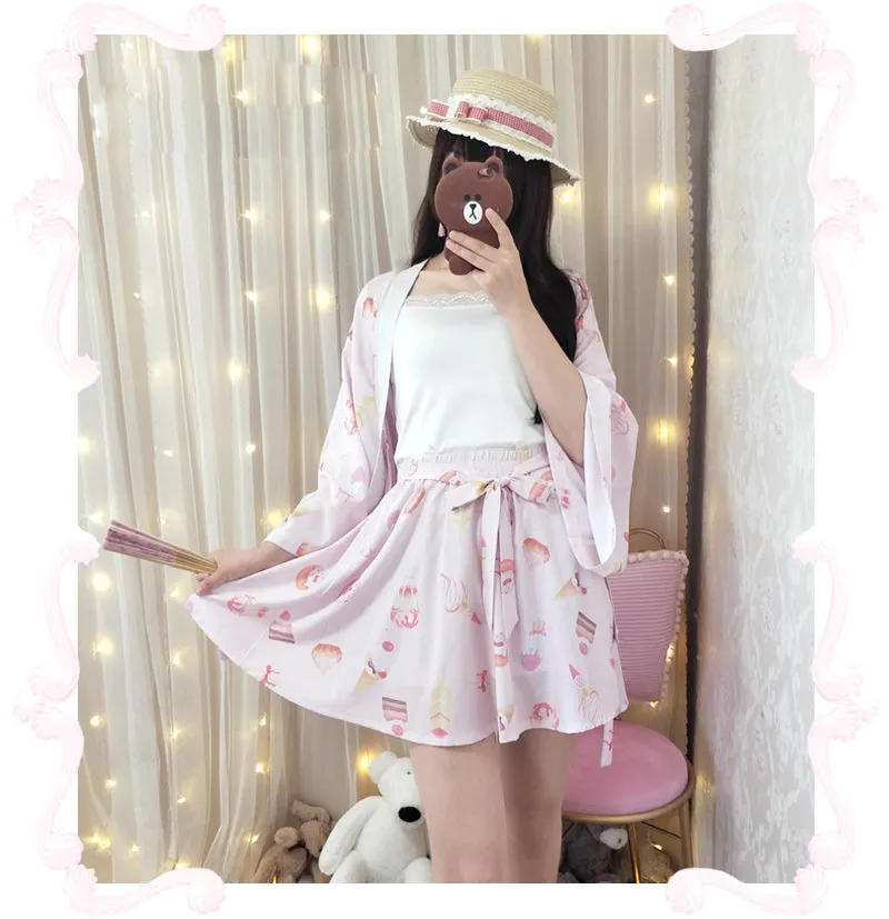 Lolita girl hand-painted ice cream skirt PL10030