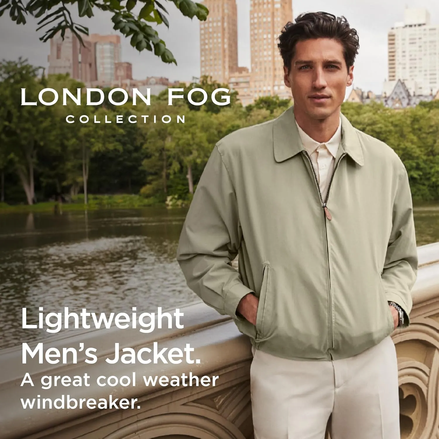 LONDON FOG Men's Auburn Zip-Front Golf Jacket (Regular & Big-Tall Sizes)