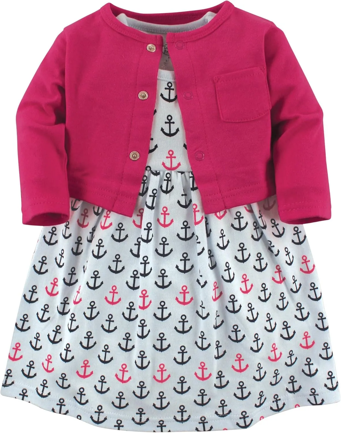 Luvable Friends baby-girls Dress and Cardigan