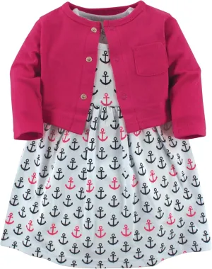 Luvable Friends baby-girls Dress and Cardigan