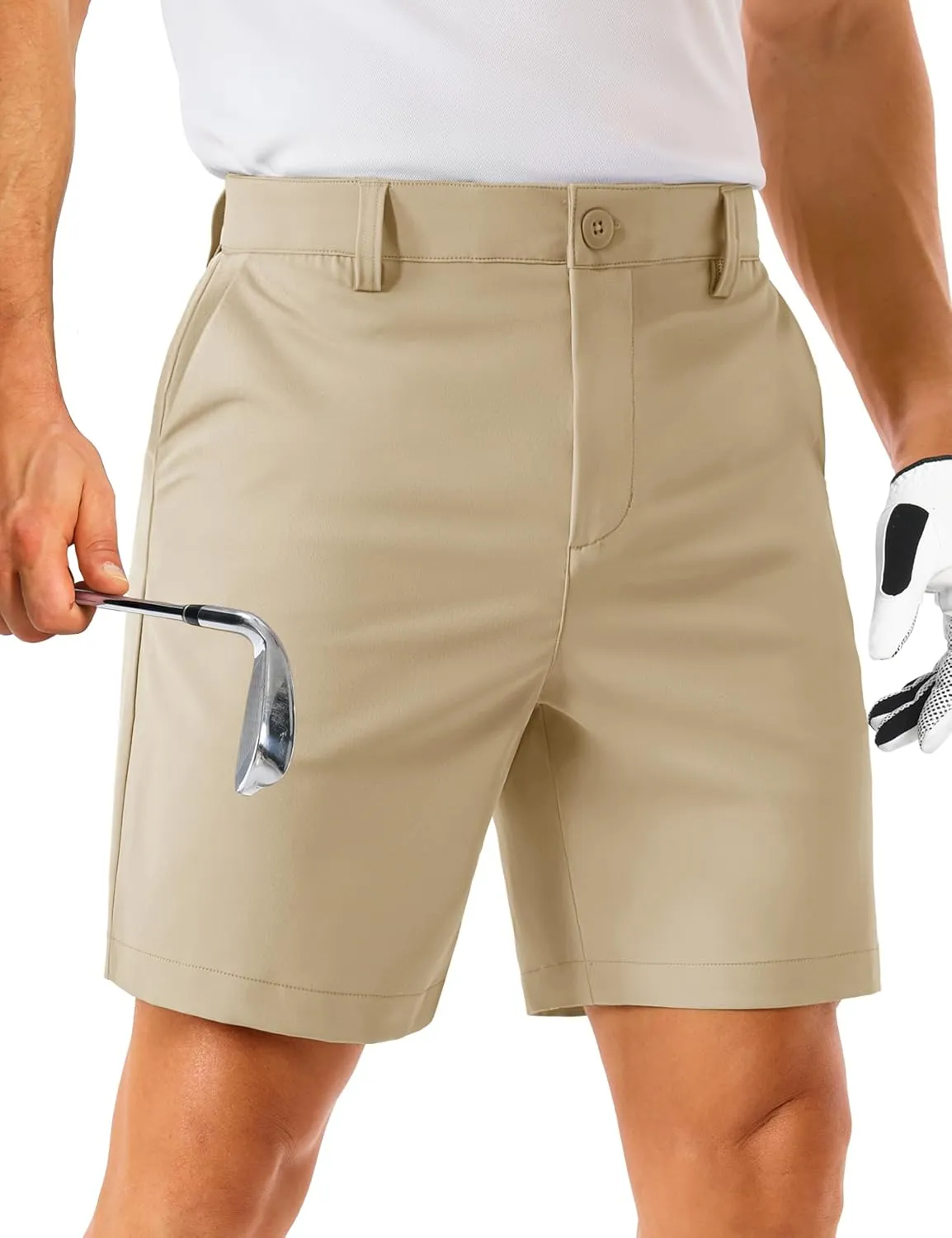 MAGCOMSEN Men's Golf Shorts 7" Quick Dry Lightweight Stretch Casual Shorts with 6 Pockets Dress Work Hiking