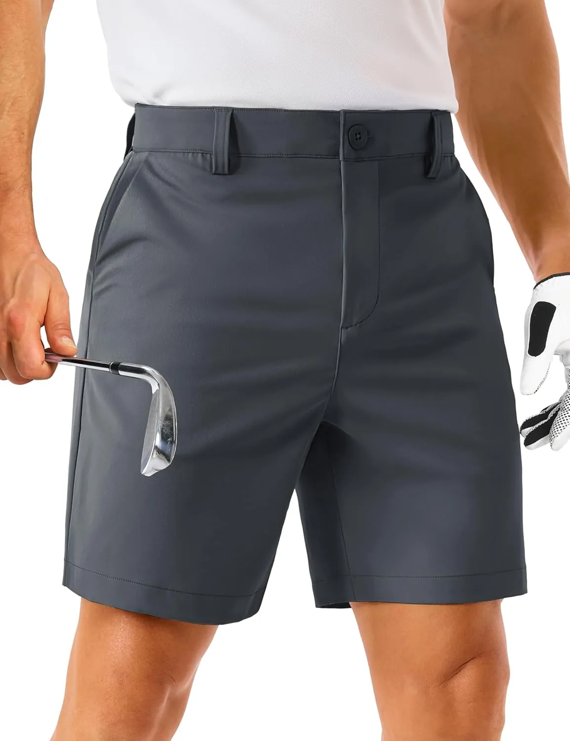 MAGCOMSEN Men's Golf Shorts 7" Quick Dry Lightweight Stretch Casual Shorts with 6 Pockets Dress Work Hiking