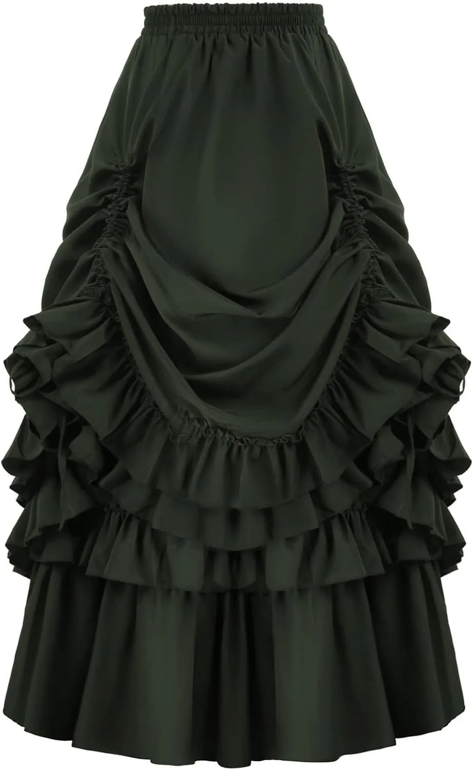 Maxi Skirts for Women Vintage Renaissance Victorian Layered Long Skirt Gothic Steampunk High Waisted Pirate Skirt