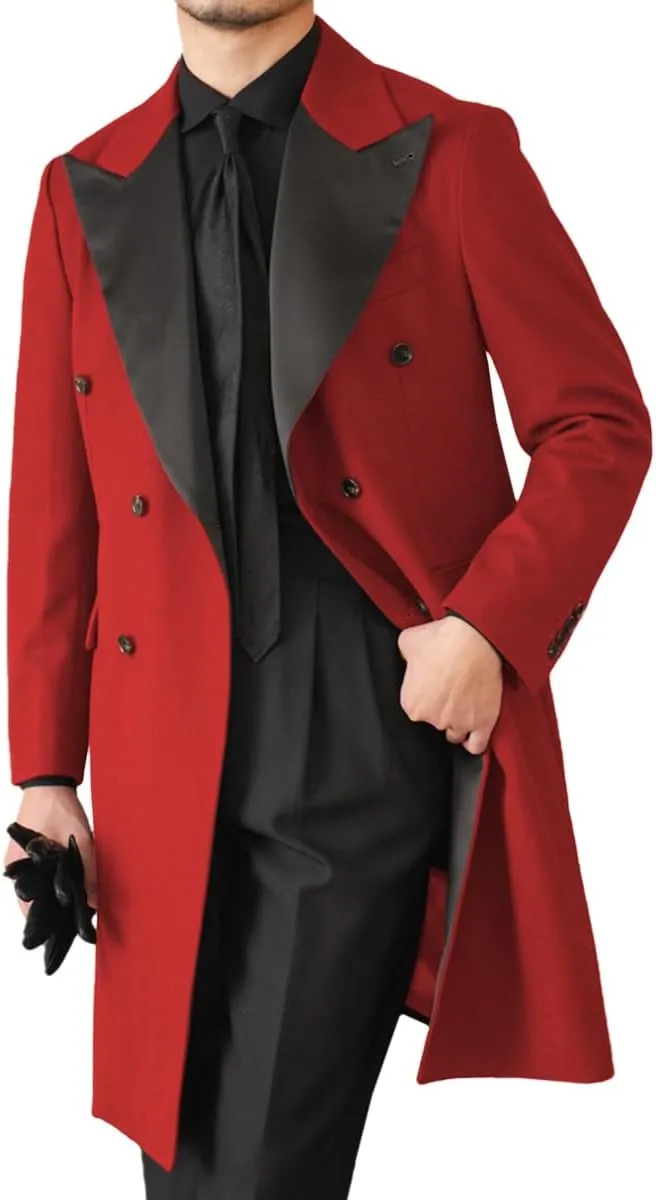 Mens Tailcoat Tuxedo Jacket Solid Swallowtail Dinner Party Blazer Dress Coat