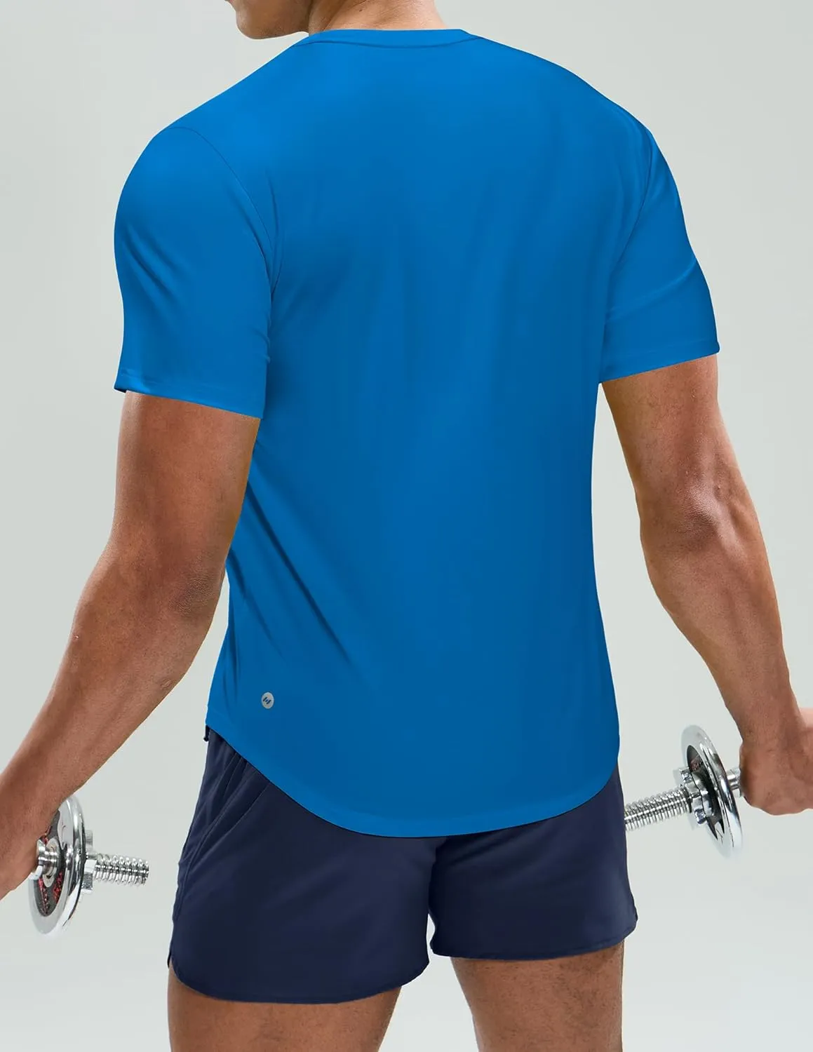 MIER Men's Workout T Shirts Dry Fit Short Sleeve Athletic Gym Running Lightweight Performance Tee Tops, Polyester, UPF 50 