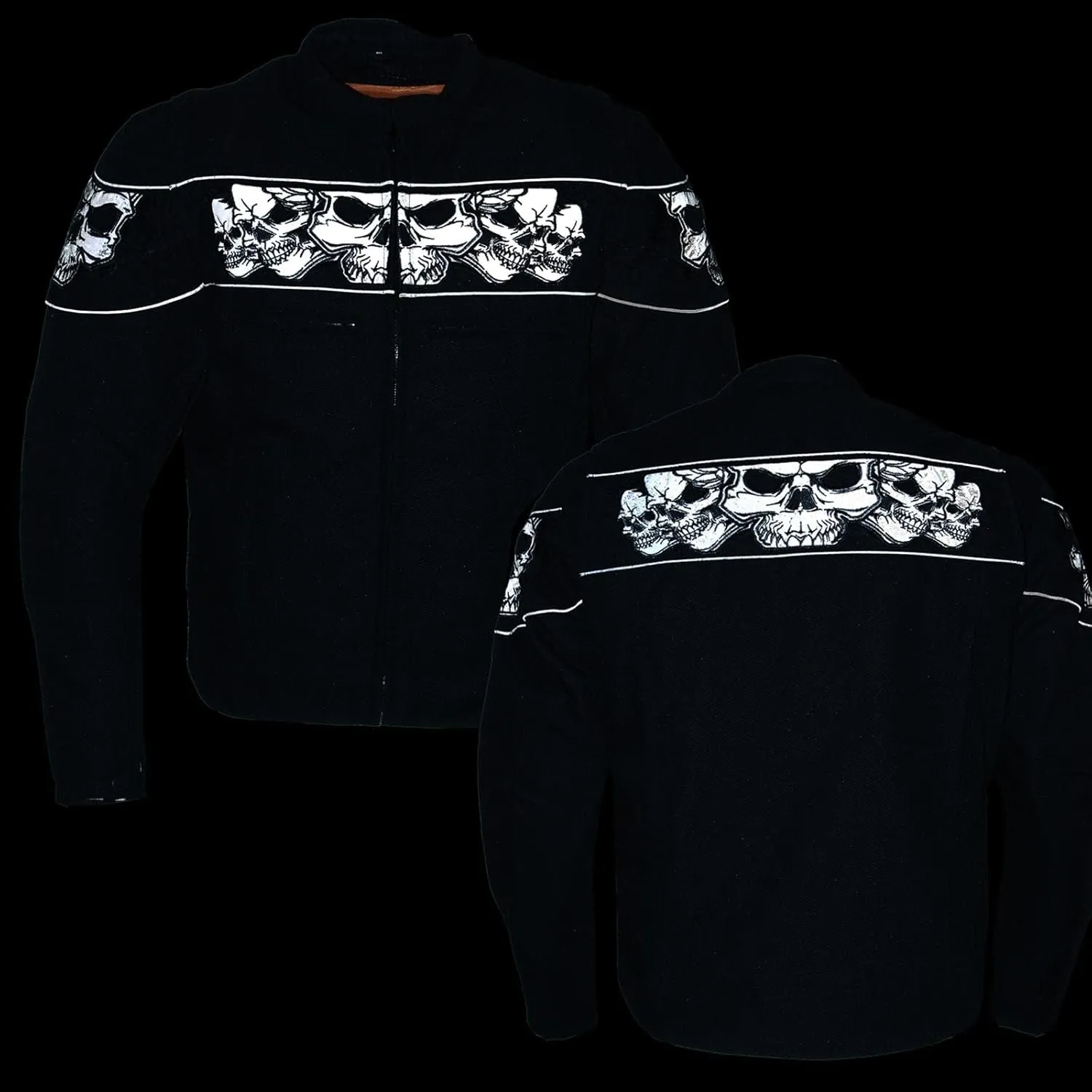 Milwaukee Leather Men's Armored Textile Motorcycle Rider Jacket-Year Round Wear - Large - Large