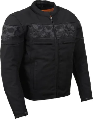 Milwaukee Leather Men's Armored Textile Motorcycle Rider Jacket-Year Round Wear - Large - Large