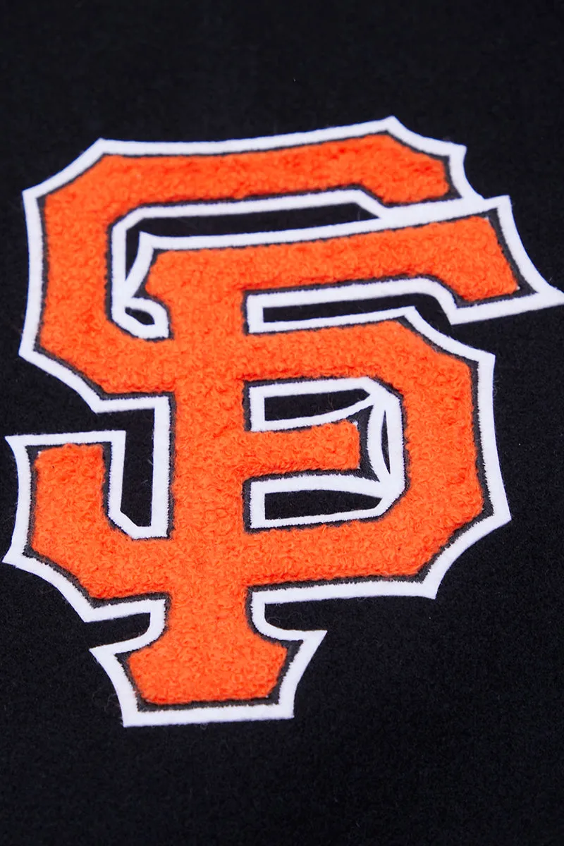 MLB SAN FRANCISCO GIANTS CLASSIC WOOL MEN'S VARSITY JACKET (BLACK/WHITE)
