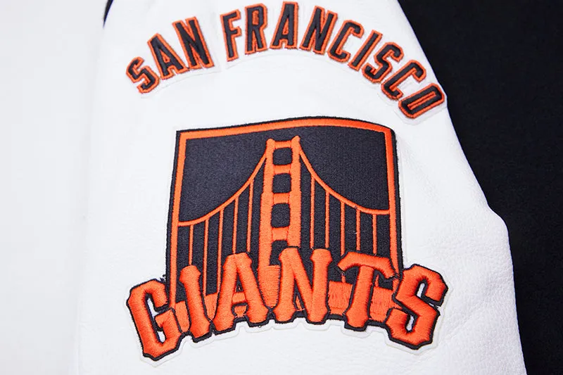 MLB SAN FRANCISCO GIANTS CLASSIC WOOL MEN'S VARSITY JACKET (BLACK/WHITE)