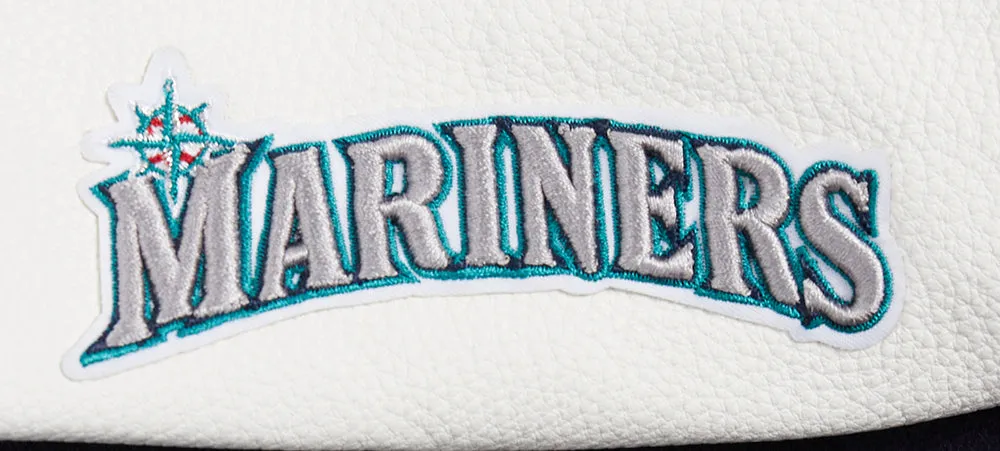 MLB SEATTLE MARINERS CLASSIC WOMEN'S WOOL VARSITY JACKET (MIDNIGHT NAVY/WHITE)