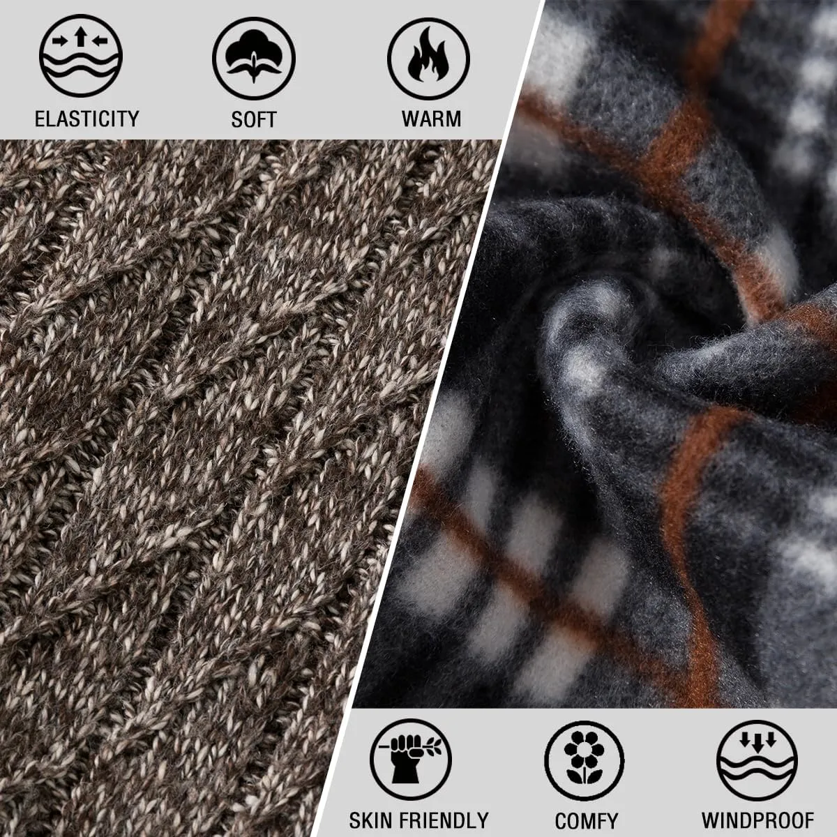 Msmsse Mens Cardigan Sweaters Full Zip Up Stand Collar Casual Knitted Sweater with 2 Front Pockets