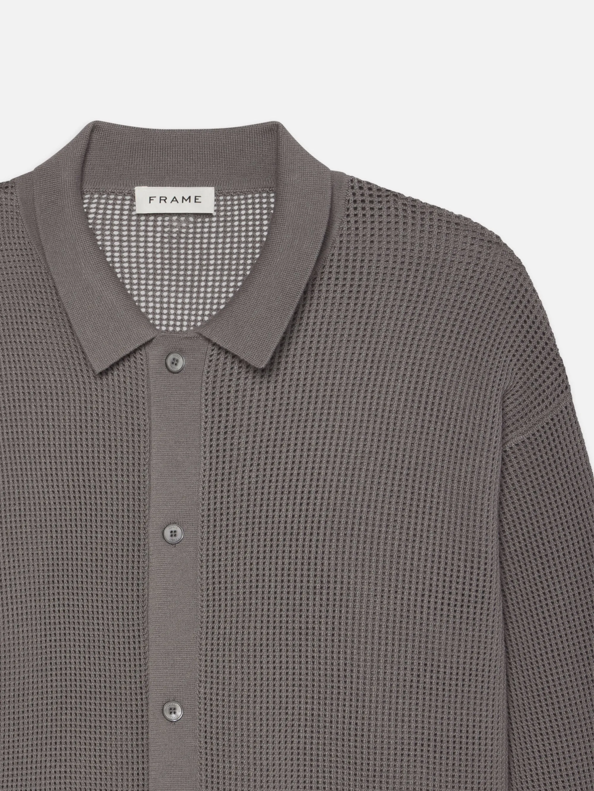 Open Knit Cardigan -- Cloud Grey