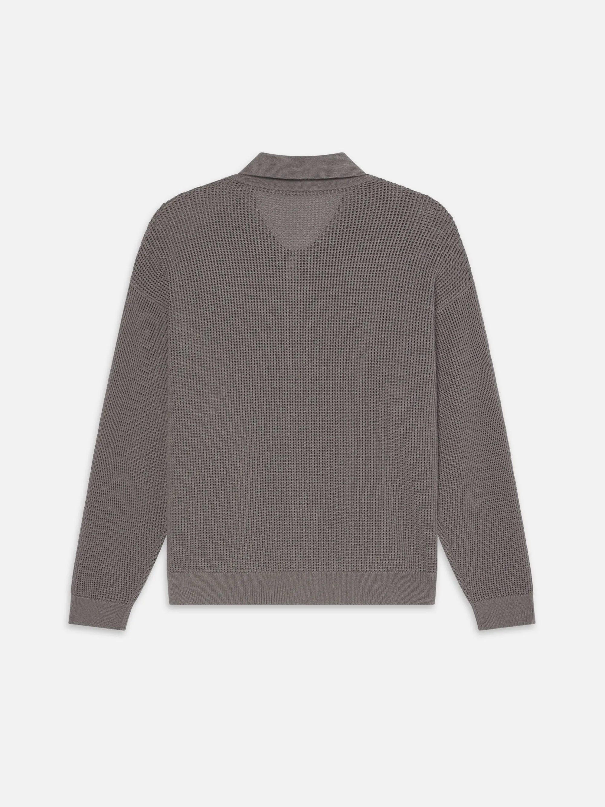 Open Knit Cardigan -- Cloud Grey
