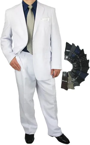 Premium 2-Piece Men's Regular Fit Dress Suit with Free Designer Socks  Sharp, Stylish, and Perfect for Any Occasion