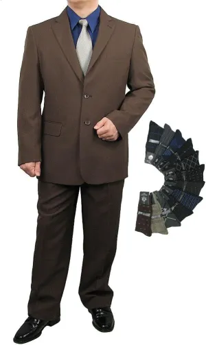 Premium 2-Piece Men's Regular Fit Dress Suit with Free Designer Socks  Sharp, Stylish, and Perfect for Any Occasion