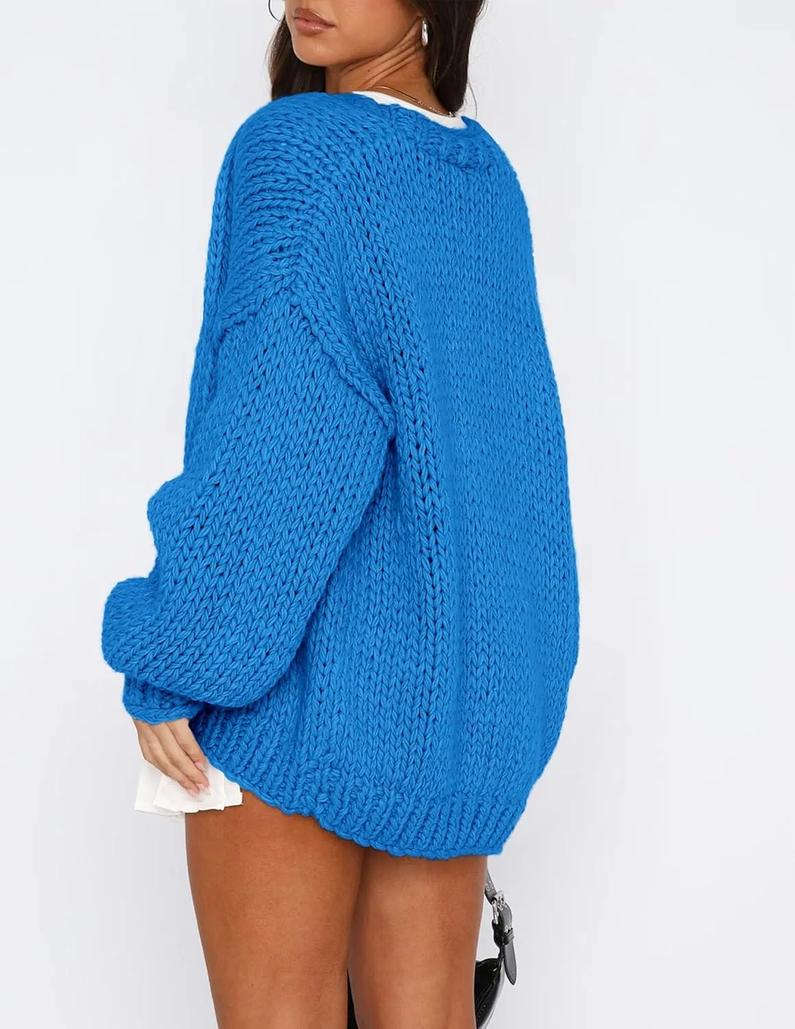 PRETTYGARDEN Womens Cardigan Sweaters 2025 Spring Fall Trendy Chunky Knit Outerwear Outfits Fashion Long Sleeve Cardigans