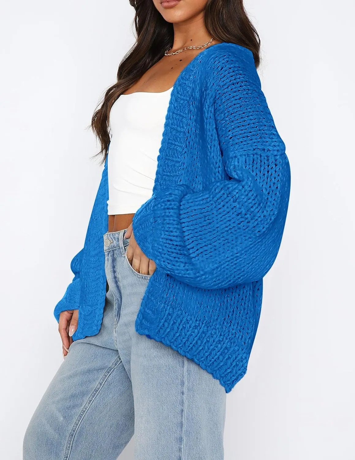 PRETTYGARDEN Womens Cardigan Sweaters 2025 Spring Fall Trendy Chunky Knit Outerwear Outfits Fashion Long Sleeve Cardigans